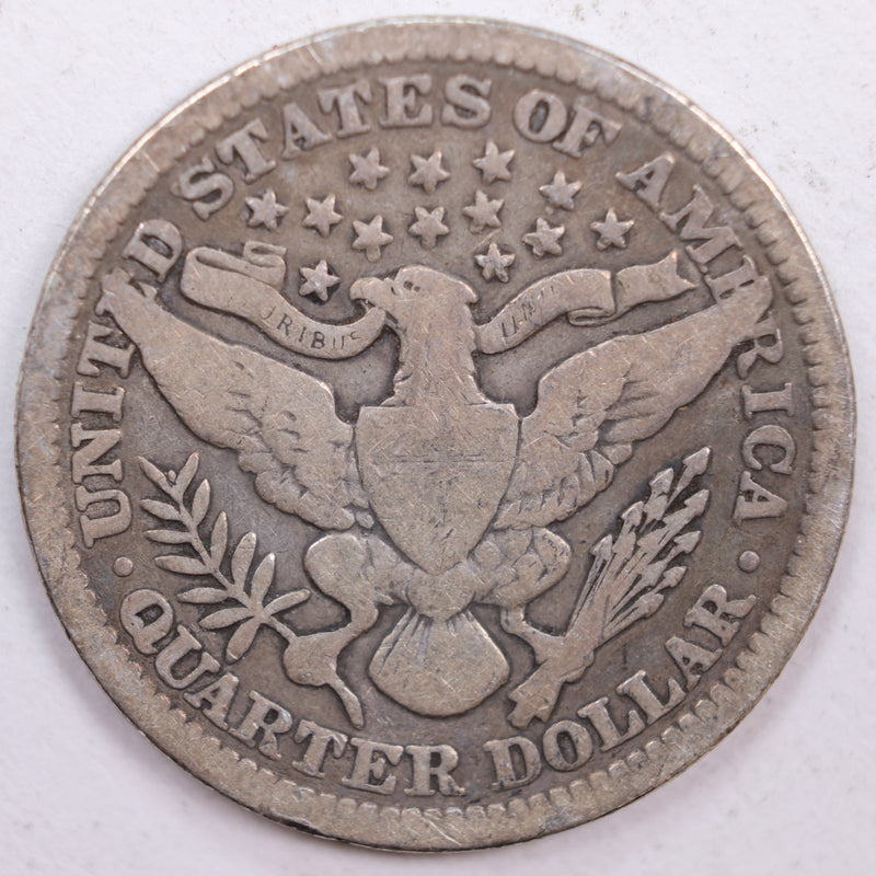 1904 Barber Silver Quarter, Very Good Circulated Coin, Store