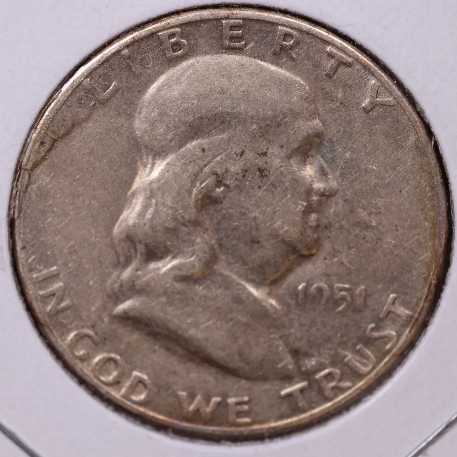 1951-S Ben Franklin Half Dollar, Very Good Circulated Coin, Store #HR1533