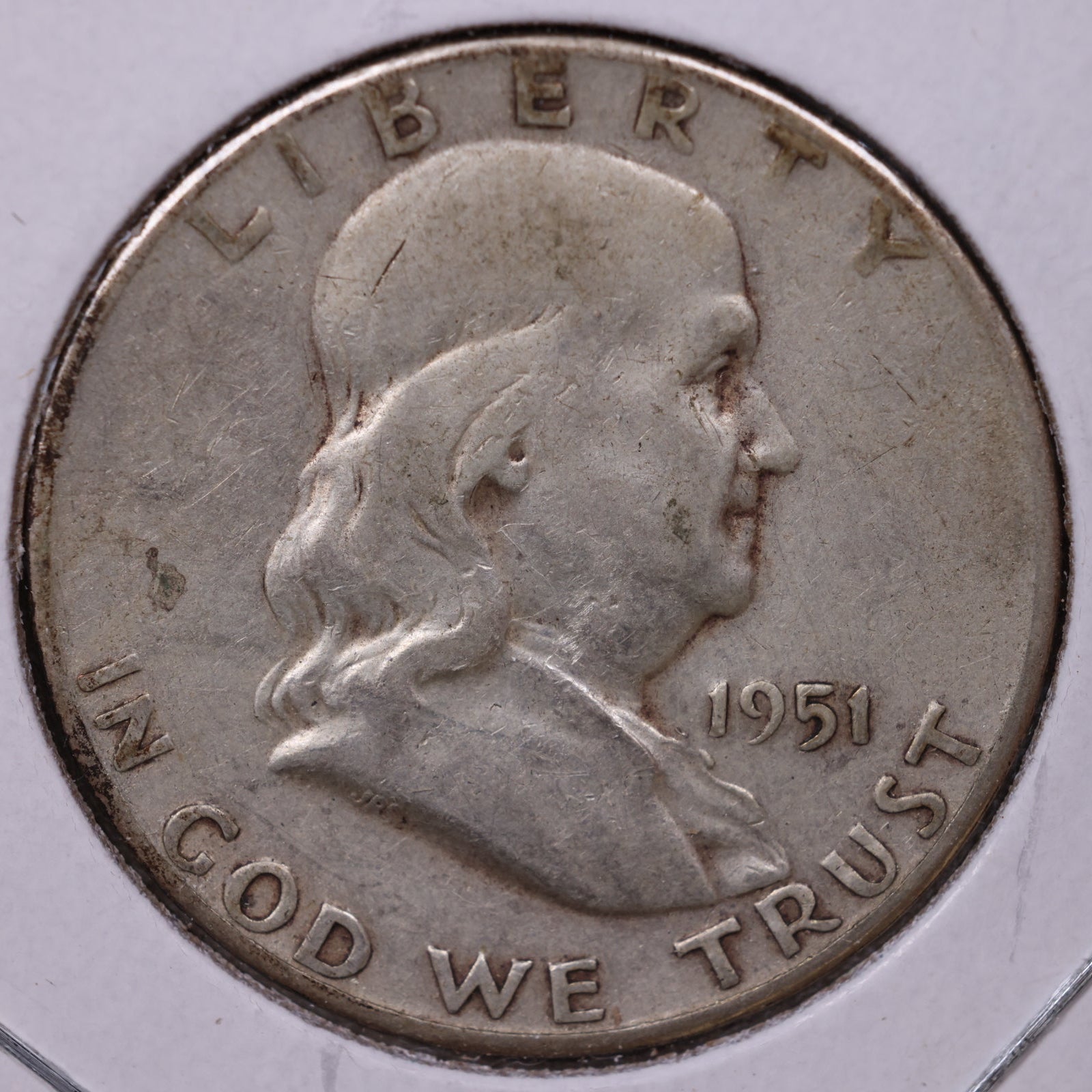 1951-S Ben Franklin Half Dollar, Good Circulated Coin, Store #HR1536