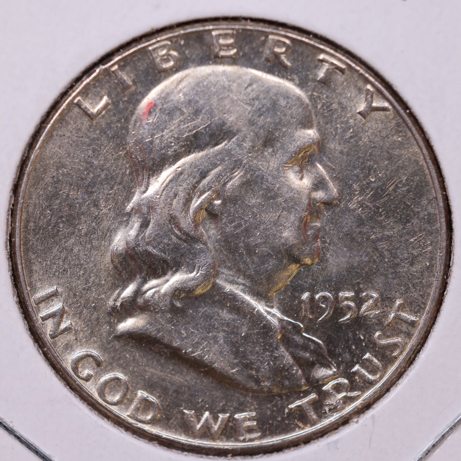 1952 Ben Franklin Half Dollar, Mint State Uncirculated Coin, Store #HR1543
