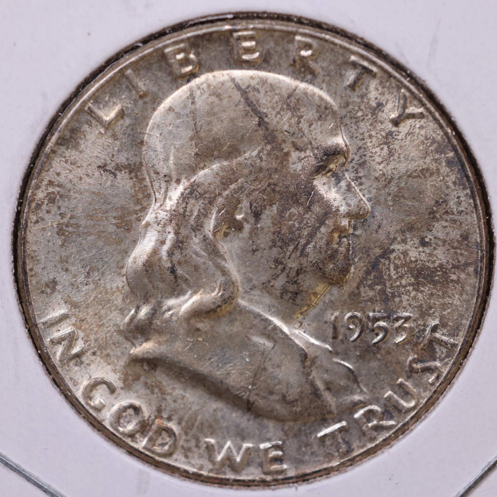 1952 Ben Franklin Half Dollar, Good Circulated Coin, Store #HR1545