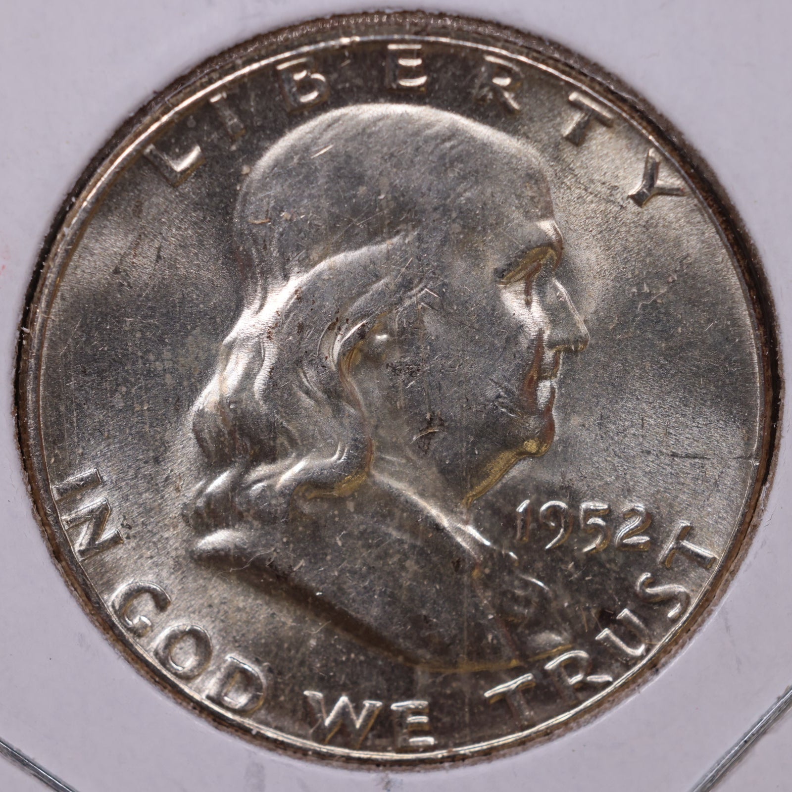 1952 Franklin Half Dollar, About Uncirculated Coin, Store #HR1546