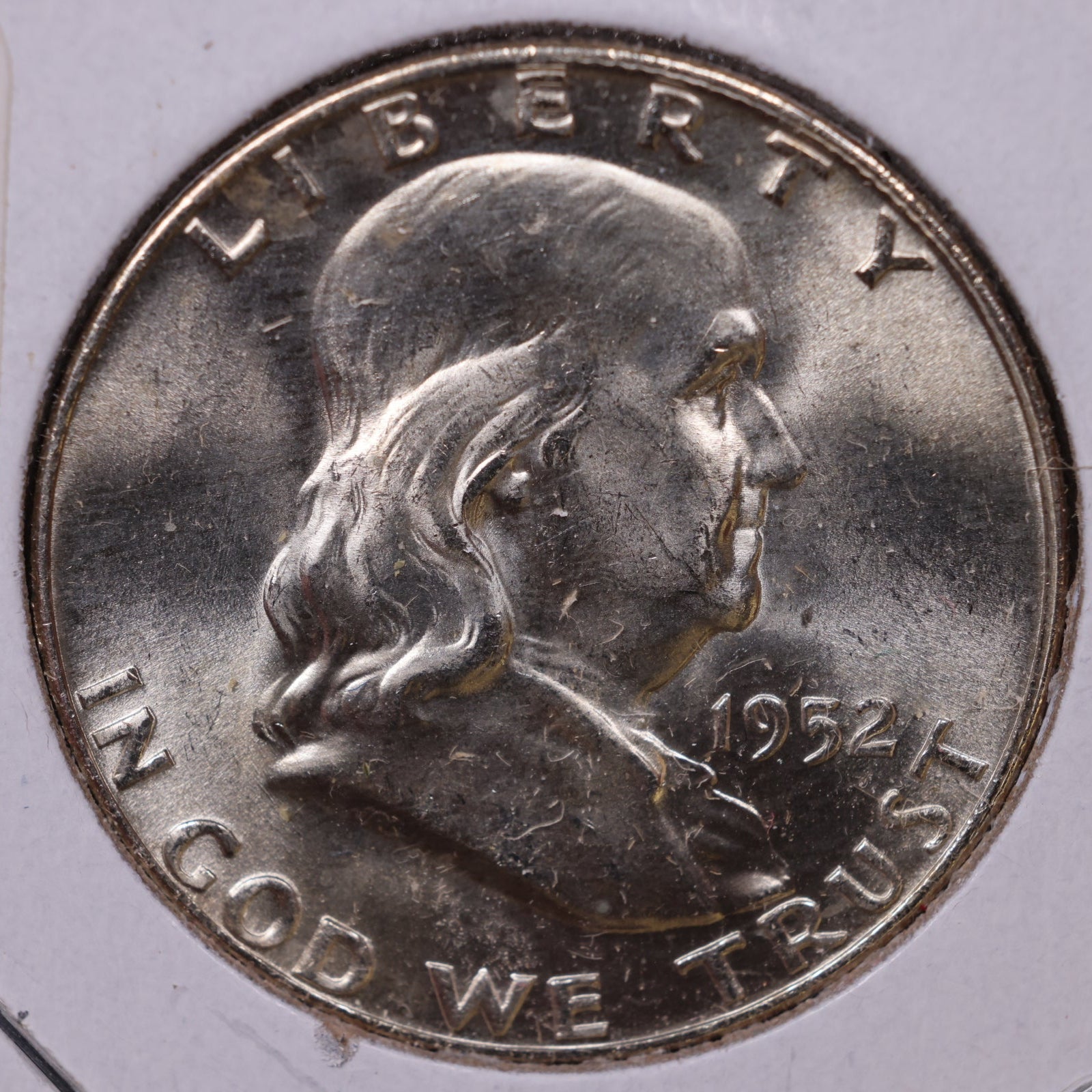 1952-D Ben Franklin Half Dollar, Mint State Uncirculated Coin, Store #HR1547
