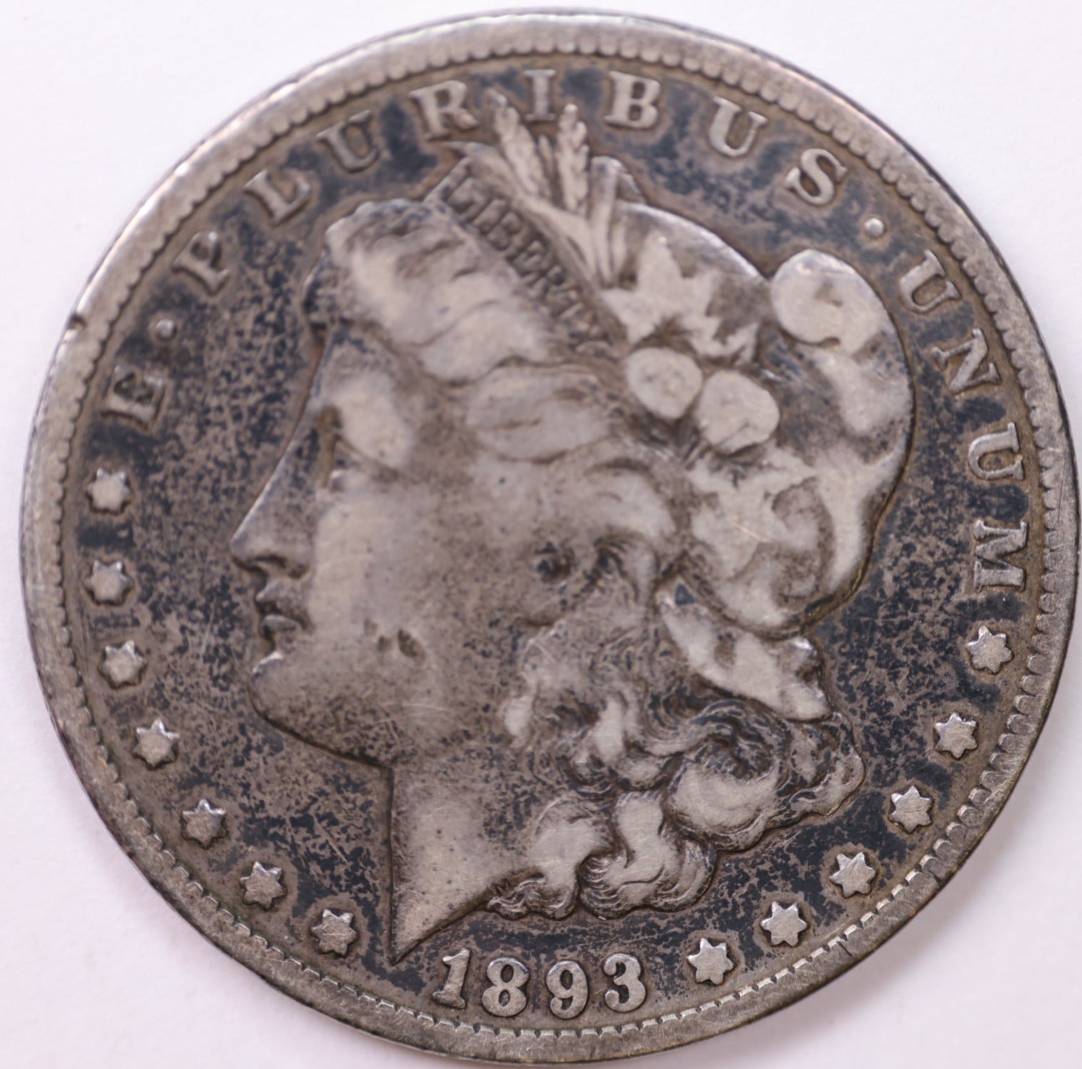 1893-CC Morgan Silver Dollar, Fine Circulated Condition., Store #035234