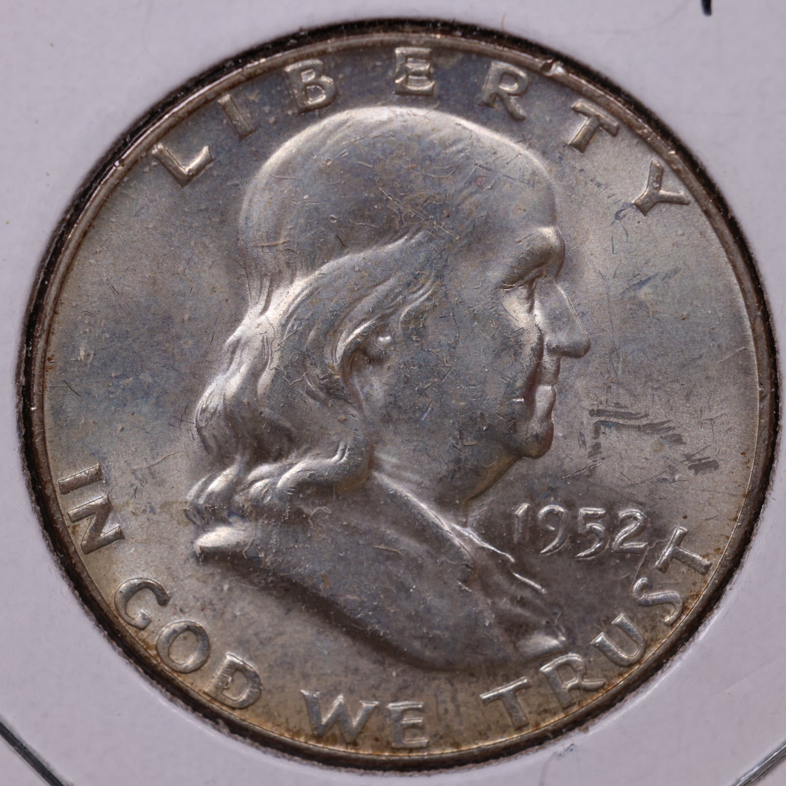 1952-D Franklin Half Dollar, About Uncirculated Coin, Store #HR1552