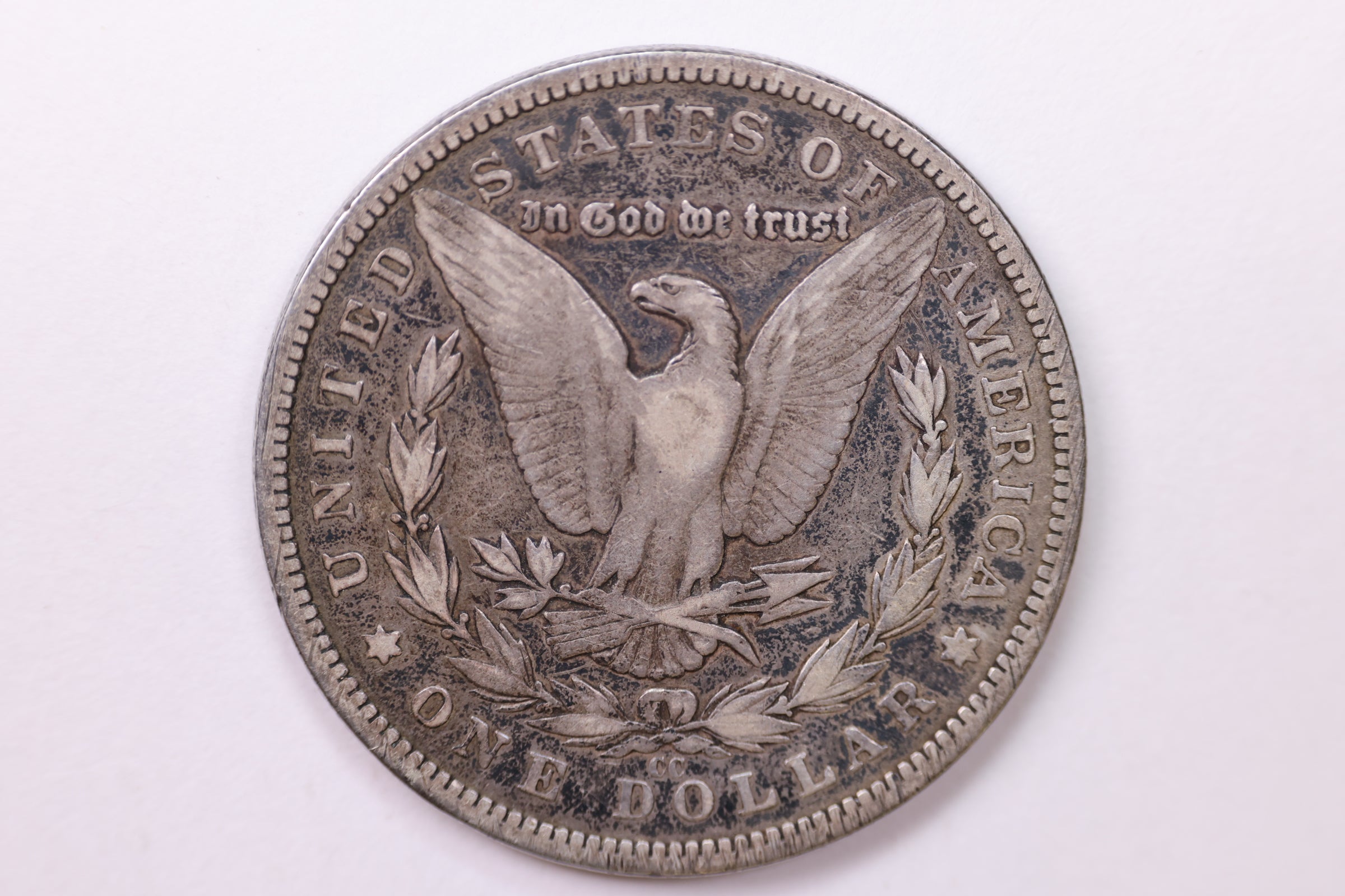1893-CC Morgan Silver Dollar, Fine Circulated Condition., Store #035234