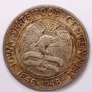 1946 Iowa Silver Half Dollar Commemorative., Toned., Store