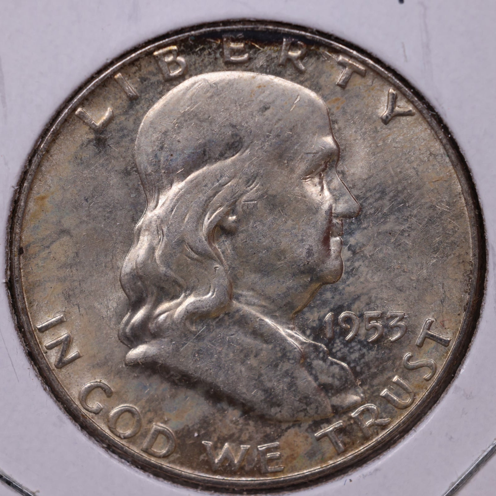 1953-D Franklin Half Dollar, Extra Fine Circulated Coin, Store #HR1557