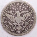 1905 Barber Silver Quarter, Very Good Circulated Coin, Store