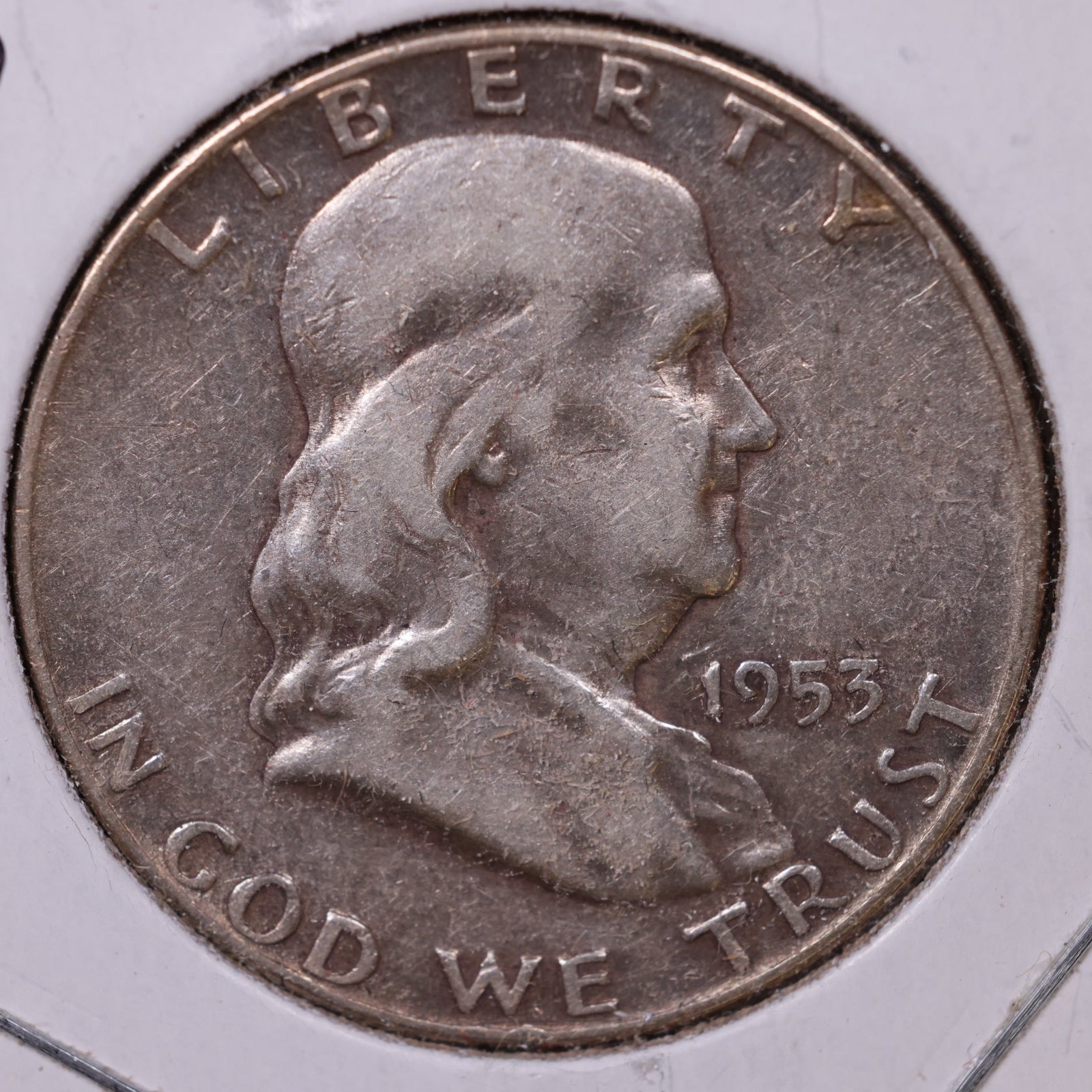 1953-D Ben Franklin Half Dollar, Good Circulated Coin, Store #HR1558