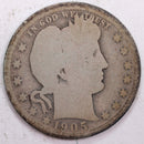 1905-O Barber Silver Quarter, Fair Circulated Coin, Store