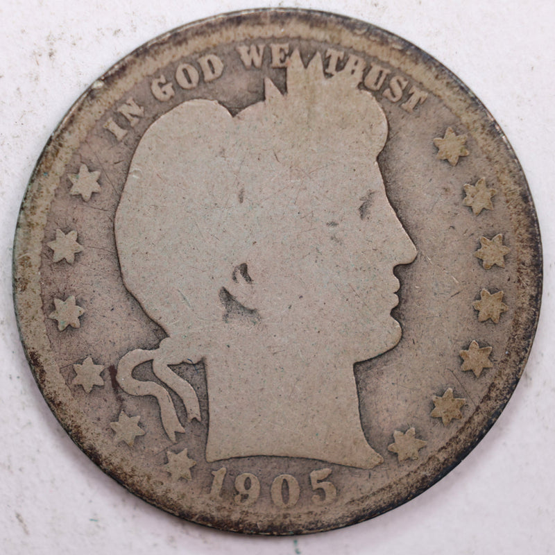 1905-O Barber Silver Quarter, Fair Circulated Coin, Store