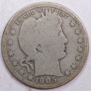 1905-O Barber Silver Quarter, Fair Circulated Coin, Store