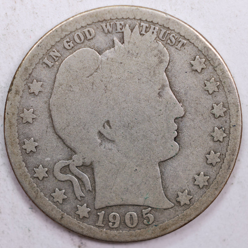 1905-O Barber Silver Quarter, Fair Circulated Coin, Store