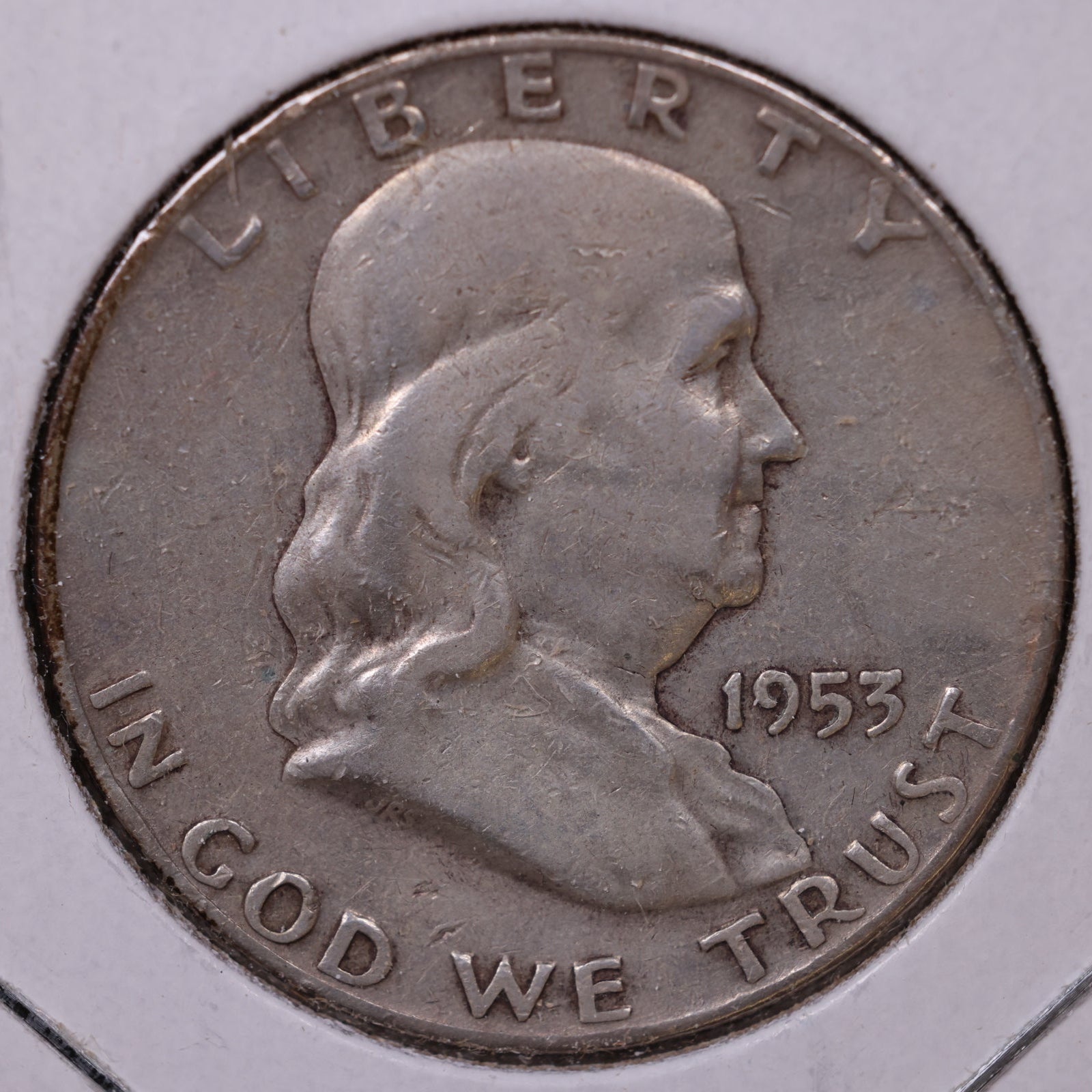 1953-D Ben Franklin Half Dollar, Fine Circulated Coin, Store #HR1562