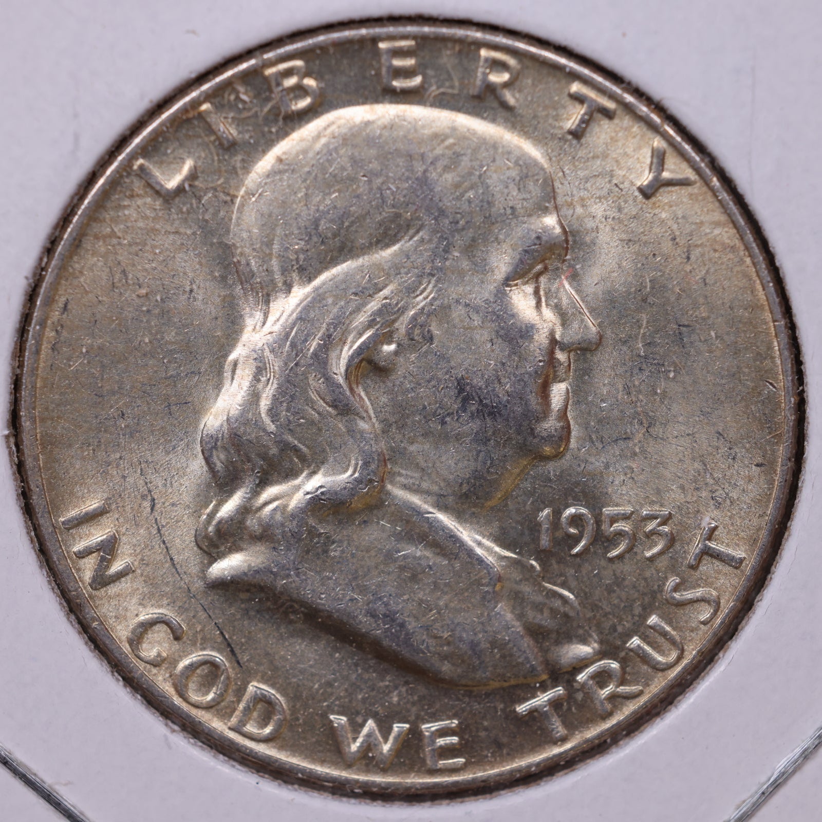 1953-D Ben Franklin Half Dollar, Mint State Uncirculated Coin, Store #HR1567