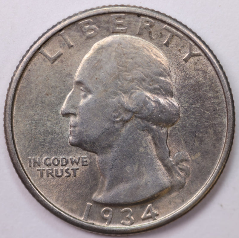1934 Washington Silver Quarter, Affordable Collectible Coins. Large Store Sale