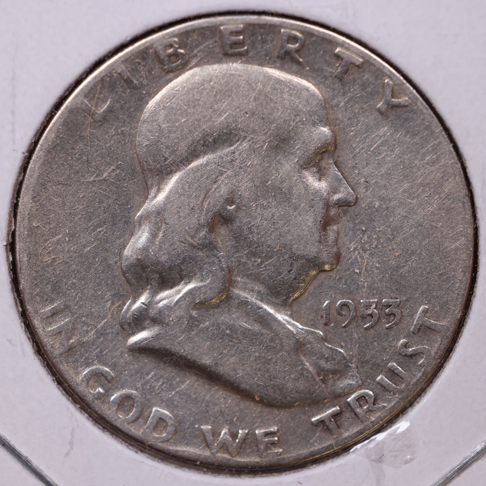 1953-S Ben Franklin Half Dollar, Good Circulated Coin, Store #HR1571
