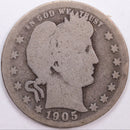 1905-S Barber Silver Quarter, Fair Circulated Coin, Store