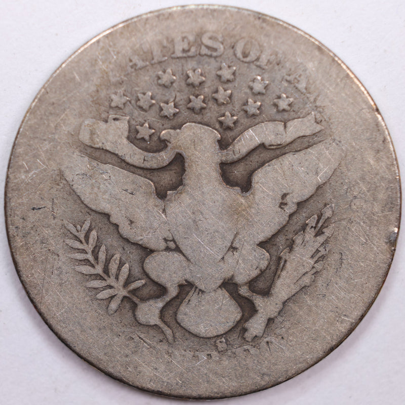 1905-S Barber Silver Quarter, Poor Circulated Coin, Store