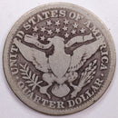 1905-S Barber Silver Quarter, Very Good Circulated Coin, Store