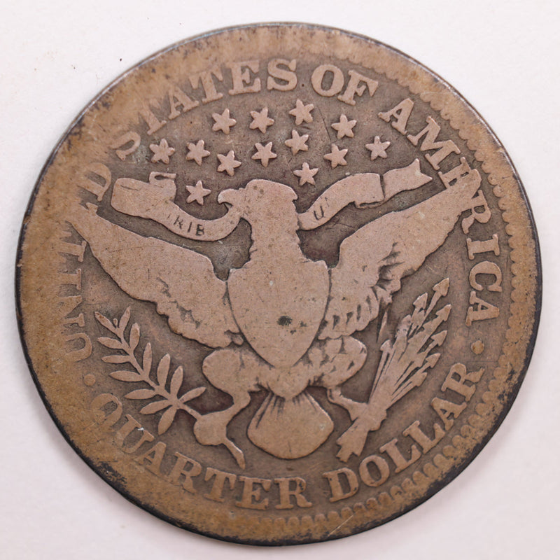 1906 Barber Silver Quarter, Good Circulated Coin, Store