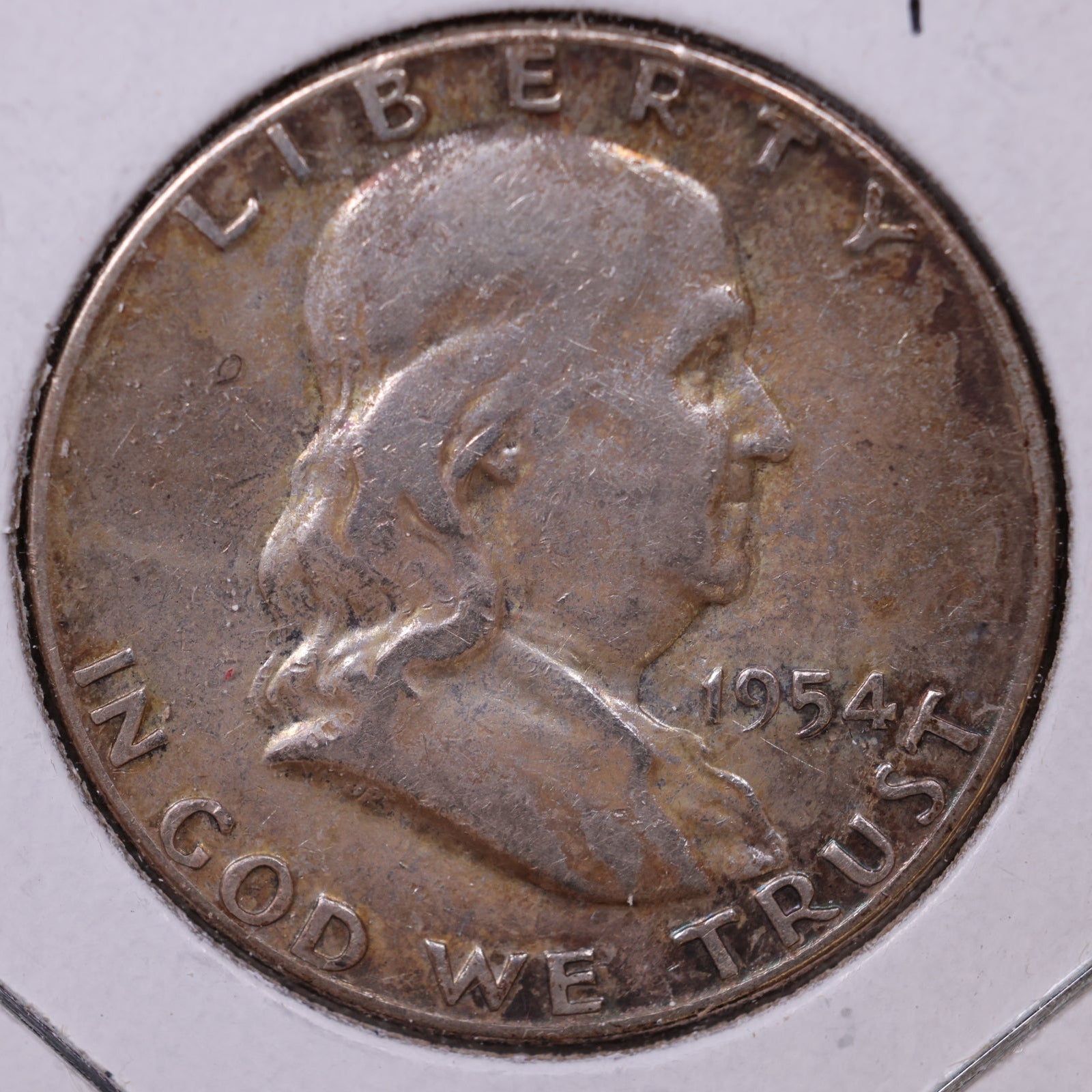 1954 Ben Franklin Half Dollar, Very Good Circulated Coin, Store #HR1583
