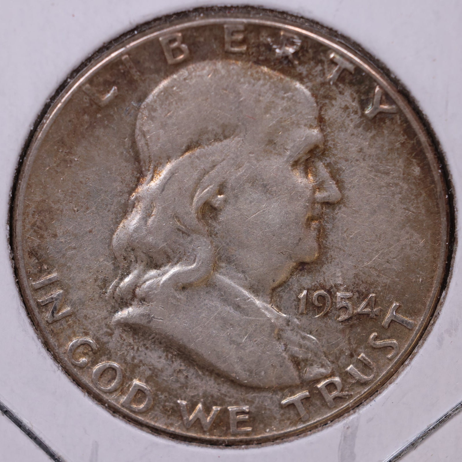1954 Ben Franklin Half Dollar, Good Circulated Coin, Store #HR1584