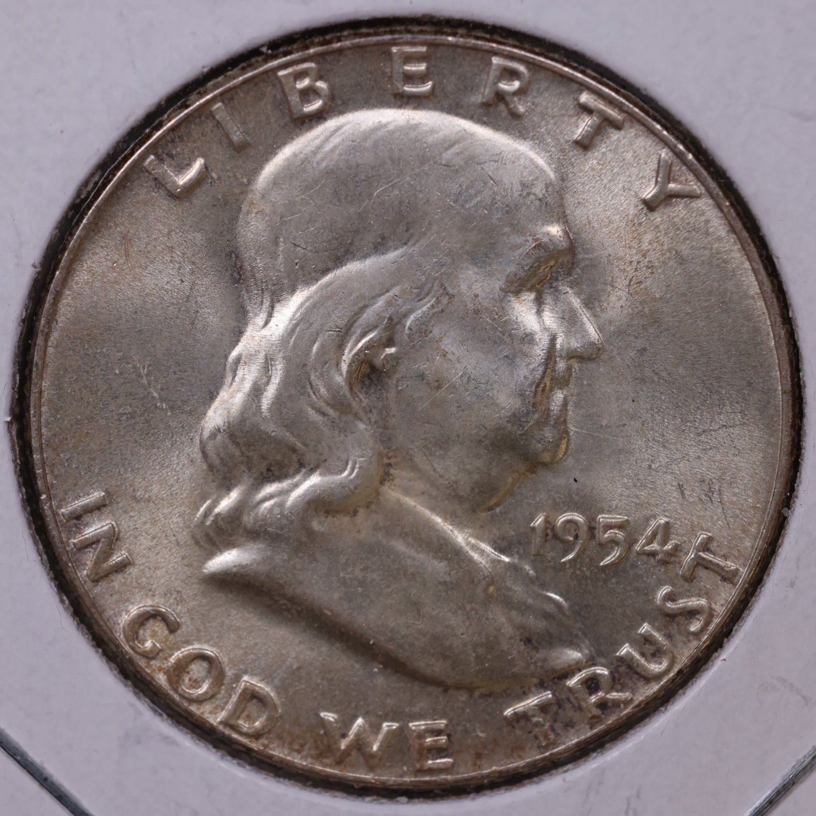 1954 Ben Franklin Half Dollar, Mint State Uncirculated Coin, Store #HR1586