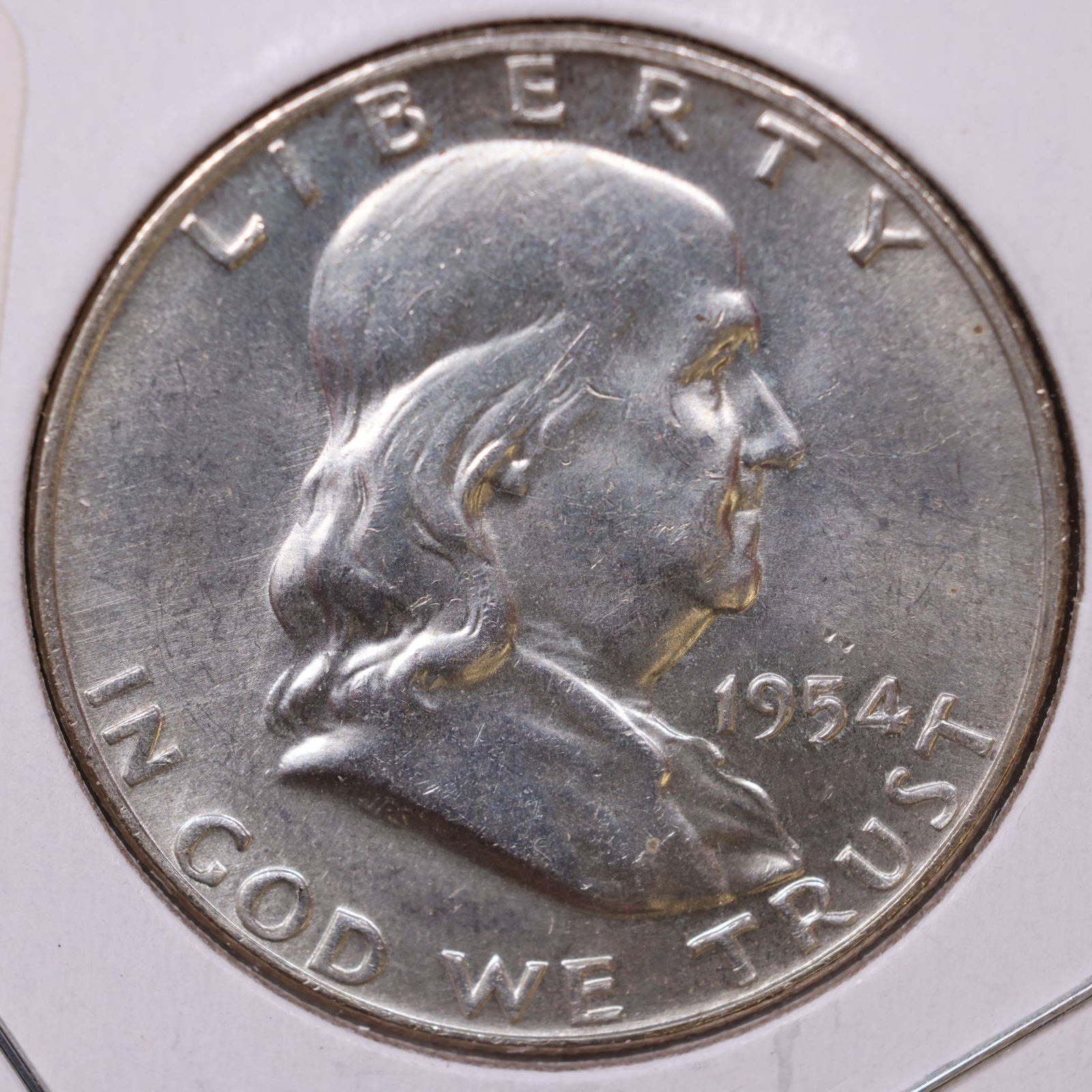 1954-D Ben Franklin Half Dollar, Mint State Uncirculated Coin, Store #HR1592