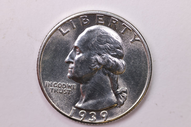 1939 Washington Silver Quarter, Affordable Collectible Coins. Large Store Sale