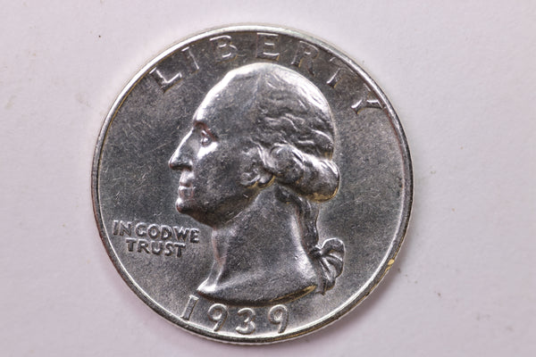 1939-D Washington Silver Quarter, Affordable Collectible Coins. Large Store Sale #035287