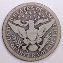 1907 Barber Silver Quarter, Very Good Circulated Coin, Store