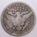 1907 Barber Silver Quarter, Very Good Circulated Coin, Store