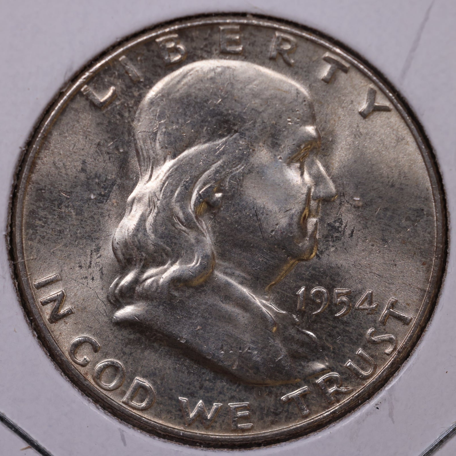 1954-D Ben Franklin Half Dollar, Mint State Uncirculated Coin, Store #HR1601