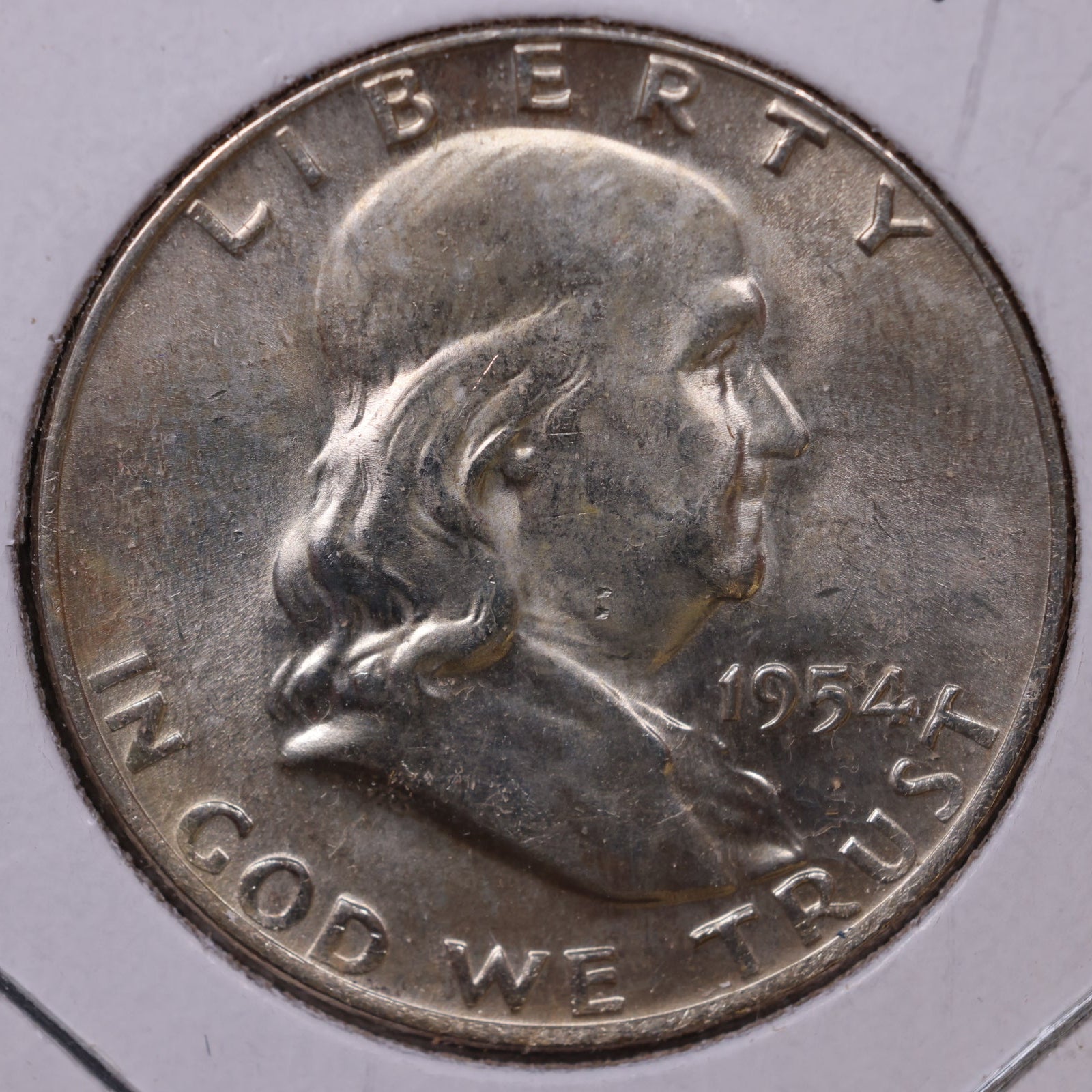 1954-D Ben Franklin Half Dollar, Mint State Uncirculated Coin, Store #HR1603