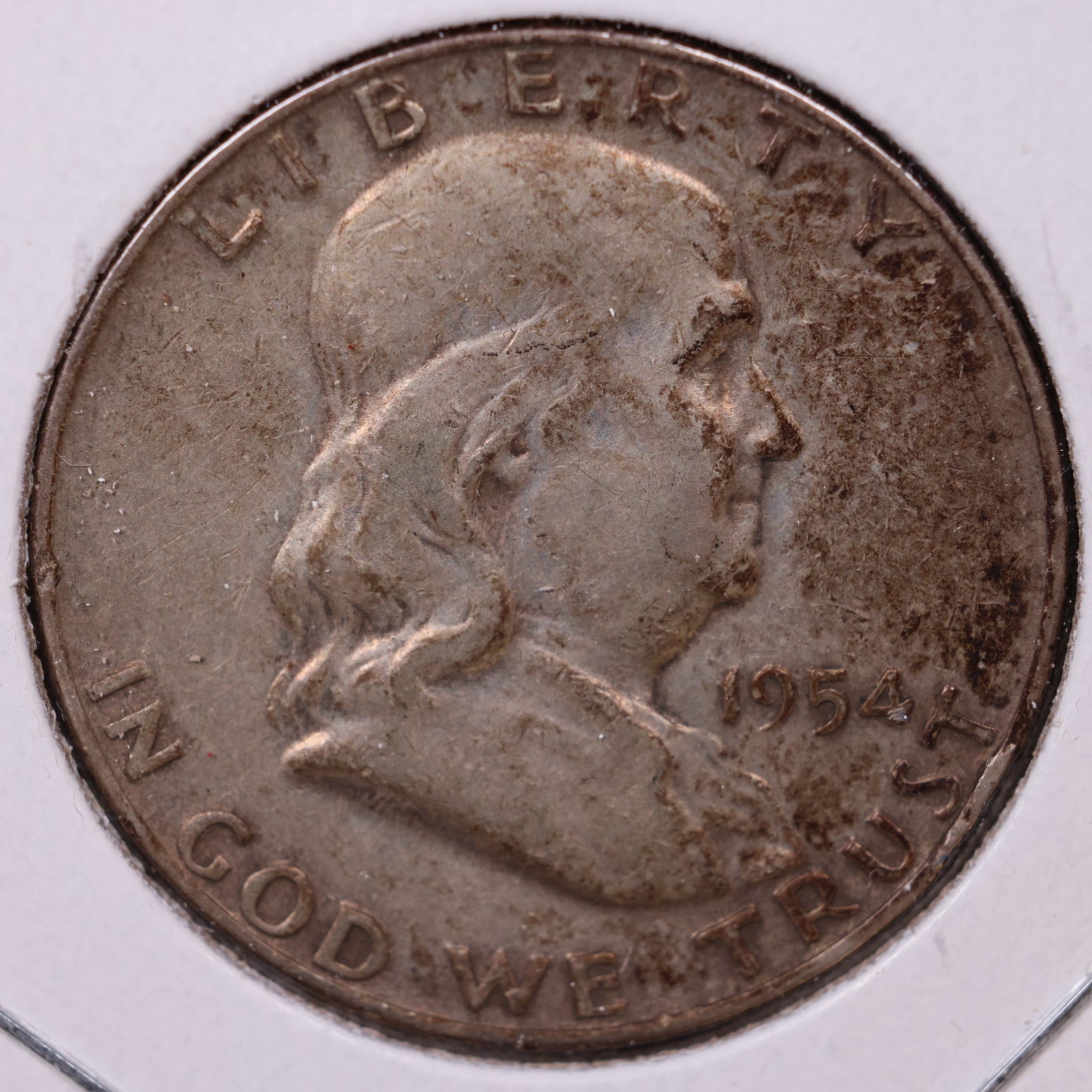 1954-D Ben Franklin Half Dollar, Fine Circulated Coin, Store #HR1608