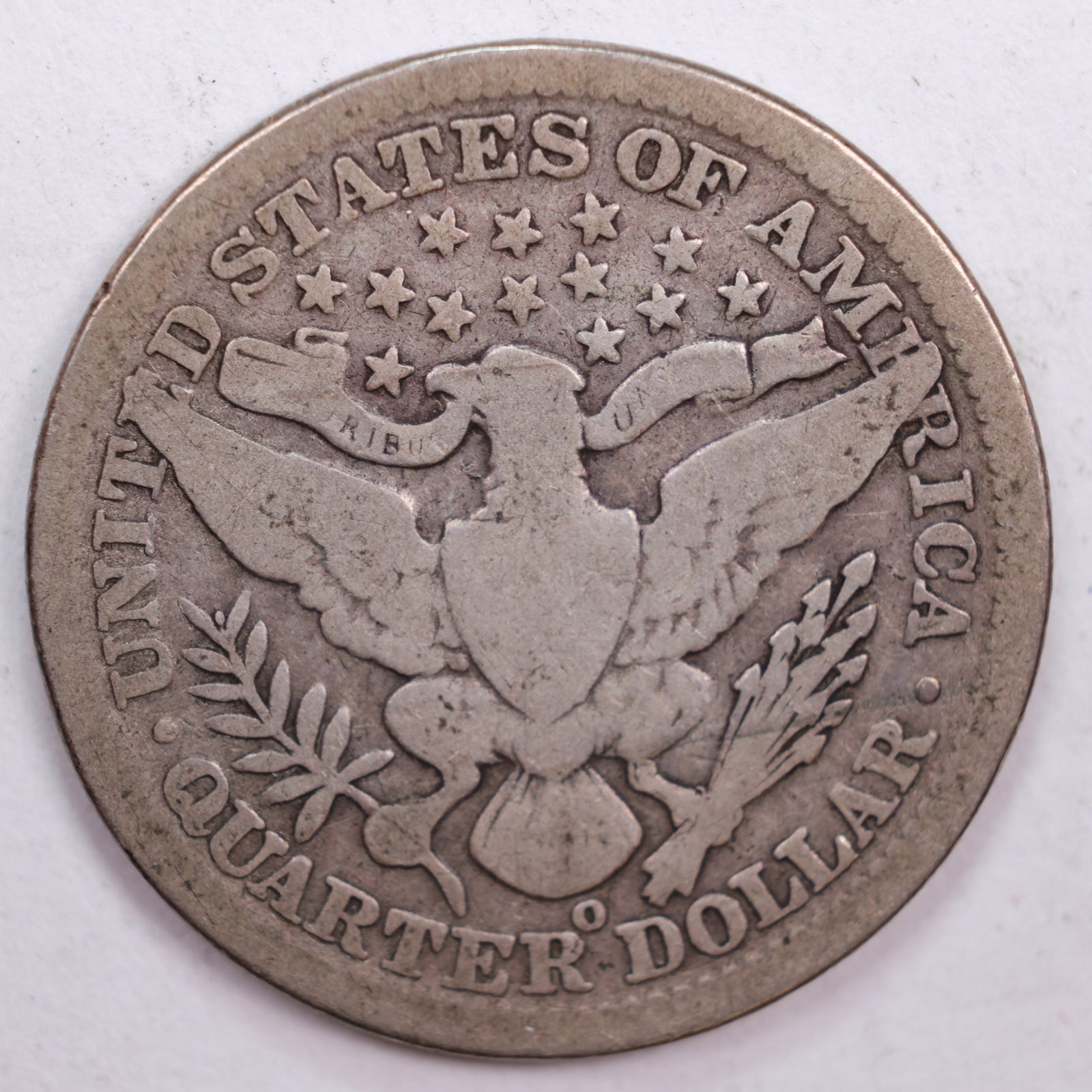 1907-O Barber Silver Quarter, Very Good Circulated Coin, Store #QR0488