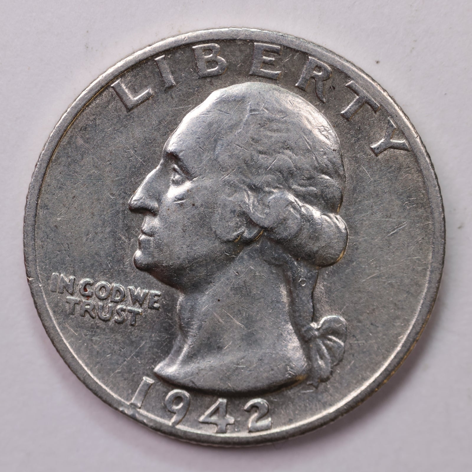 1942-S Washington Silver Quarter, Affordable Collectible Coins. Large Store Sale #035307