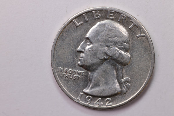 1942-S Washington Silver Quarter, Affordable Collectible Coins. Large Store Sale #035307