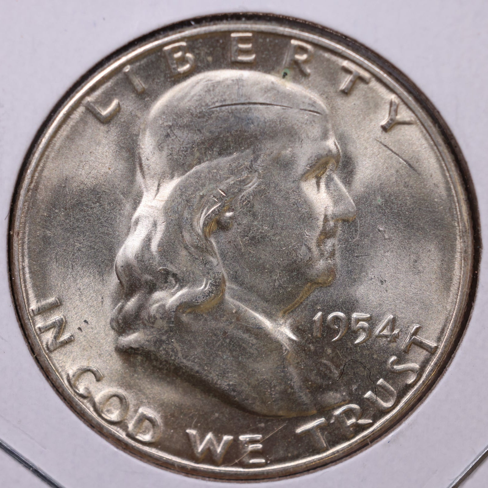 1954-S Franklin Half Dollar, About Uncirculated Coin, Store #HR1619