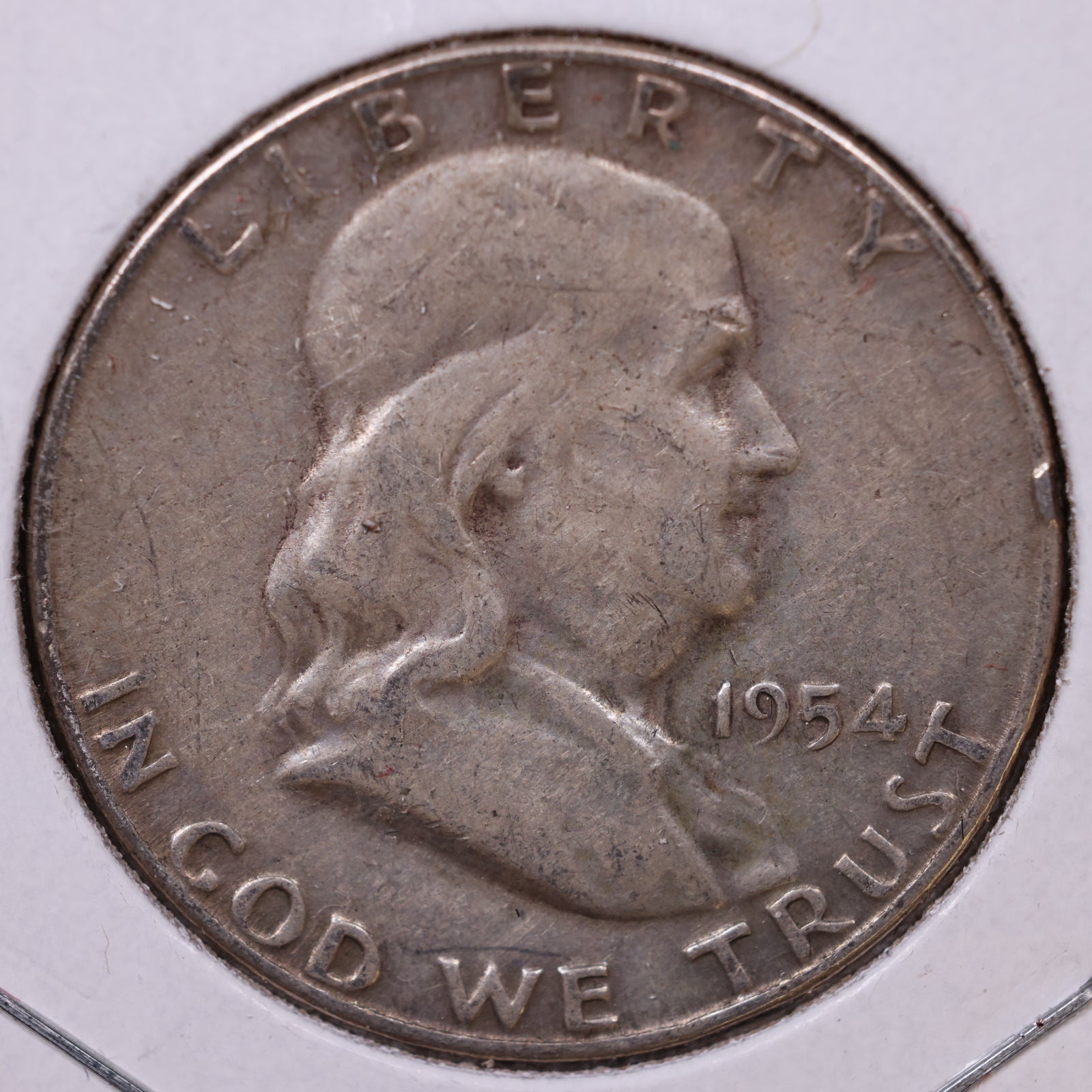 1954-S Ben Franklin Half Dollar, Very Good Circulated Coin, Store #HR1621