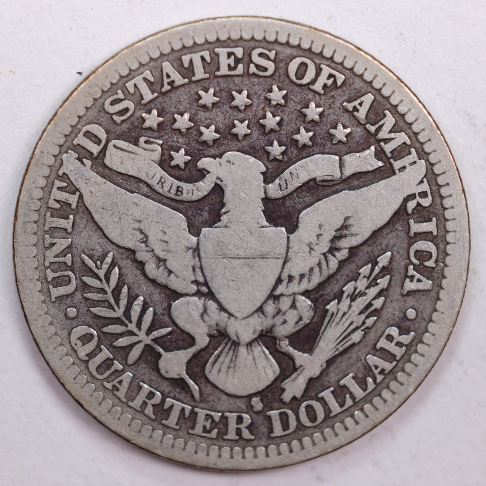 1907-S Barber Silver Quarter, Very Good Circulated Coin, Store #QR0493