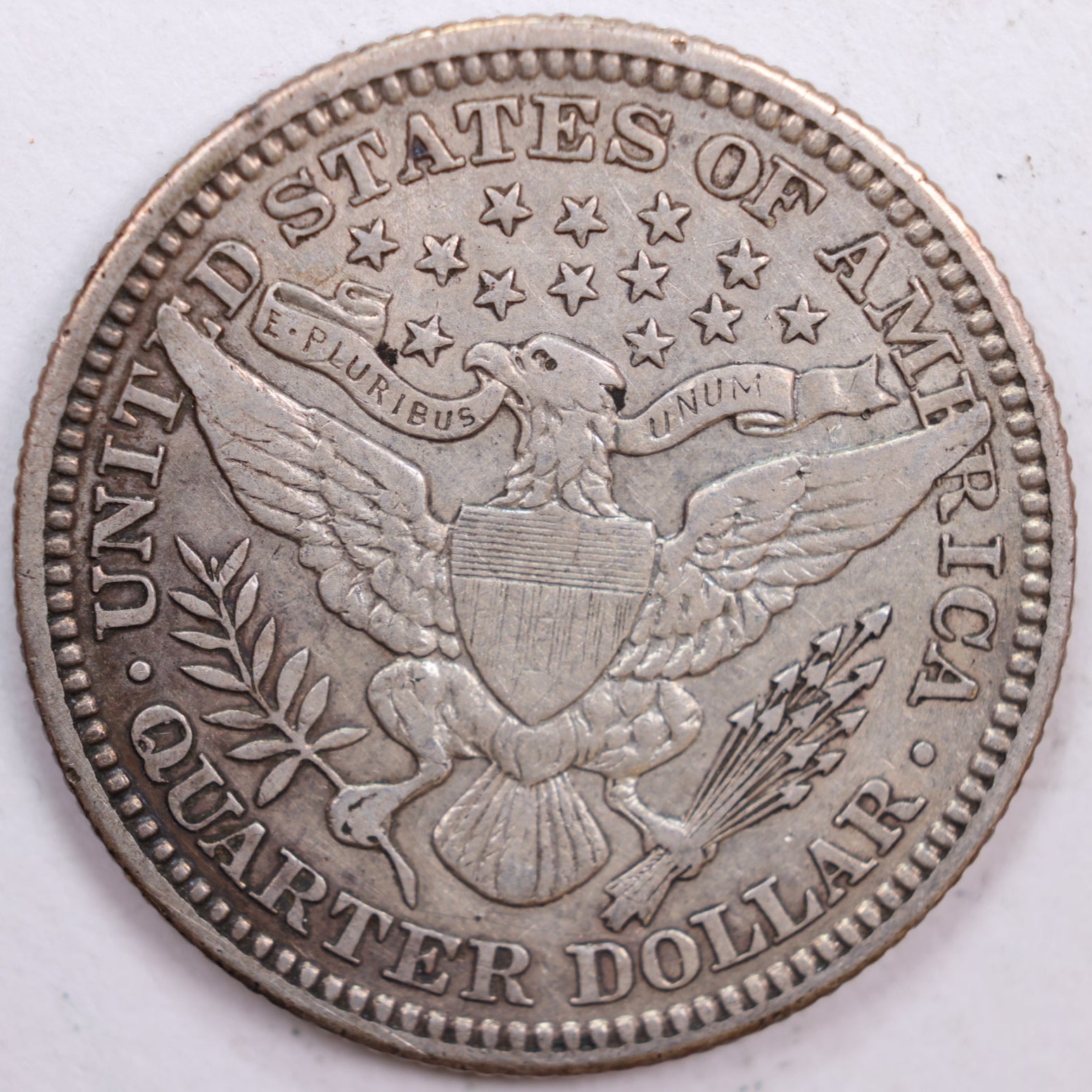 1908 Barber Silver Quarter, Very Fine Plus Circulated Coin, Store #QR0496