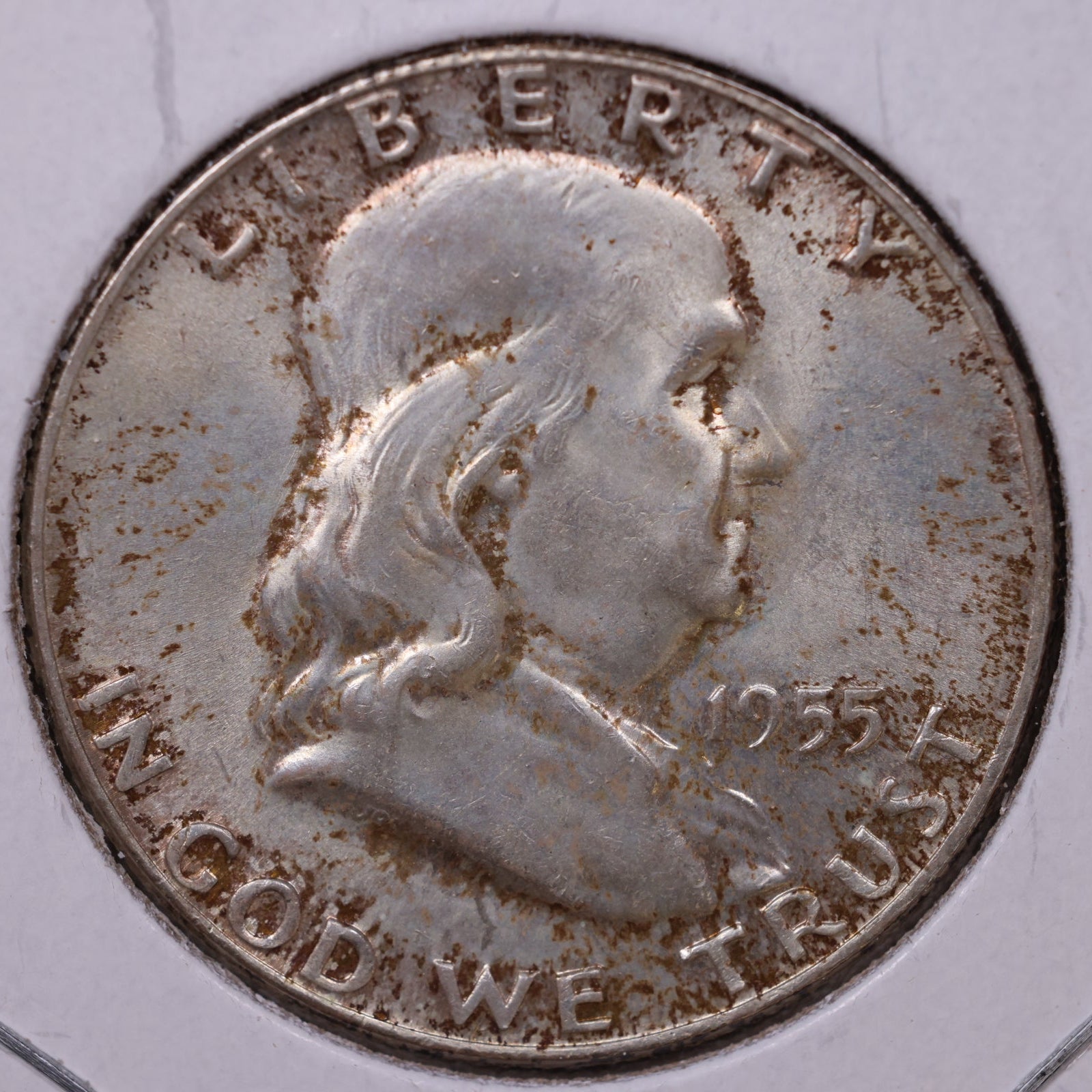 1955 Ben Franklin Half Dollar, Fine Circulated Coin, Store #HR1630