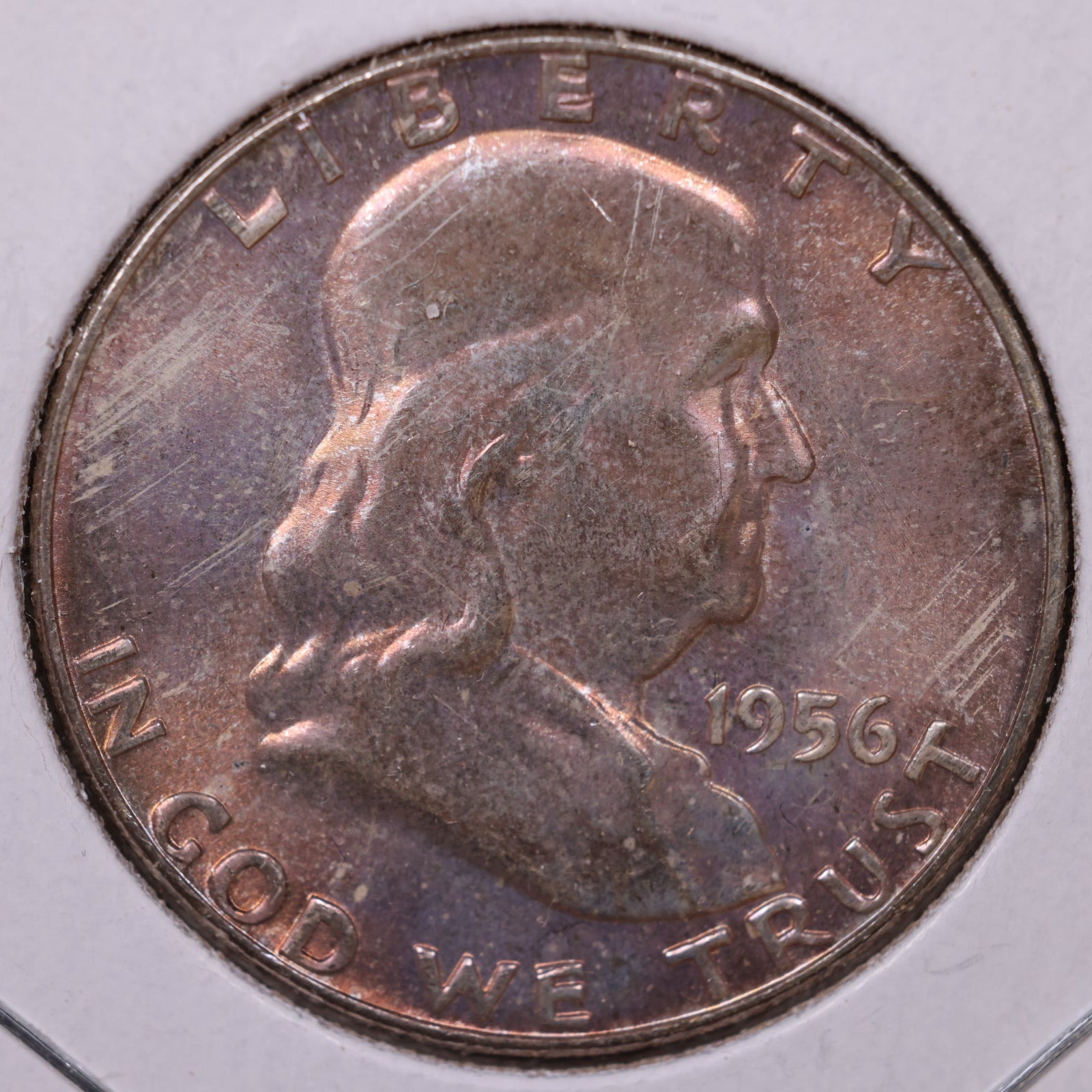 1955 Ben Franklin Half Dollar, Good Circulated Coin, Store #HR1634