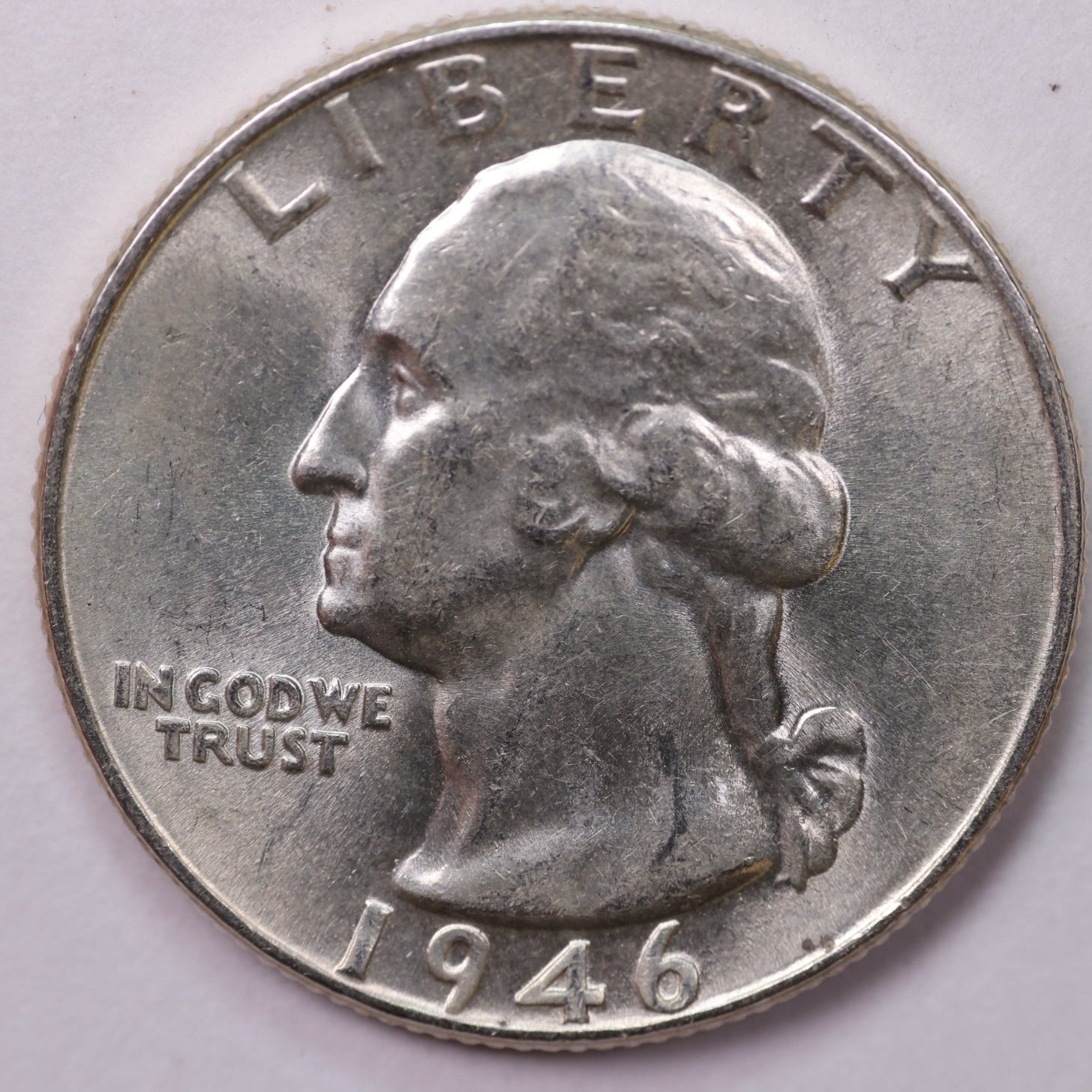 1946 Washington Silver Quarter, Affordable Collectible Coins. Large Store Sale #035326
