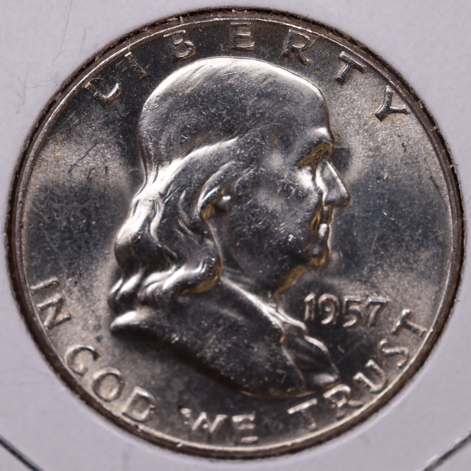 1957 Ben Franklin Half Dollar, Mint State Uncirculated Coin, Store #HR1644