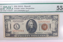 1934 A, $20 Federal Reserve Note, 'Hawaii', PMG AU-55, Store