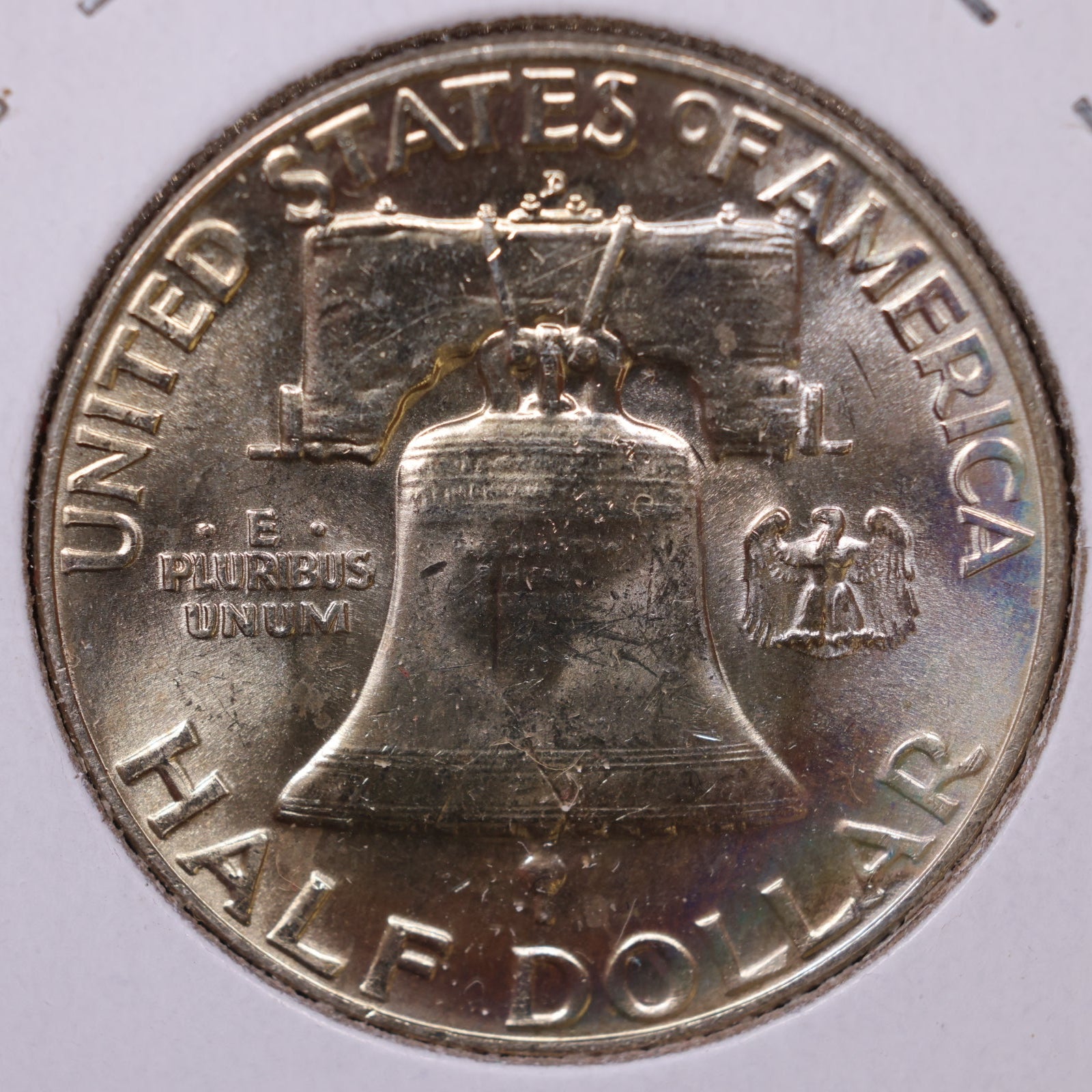 1957-D Ben Franklin Half Dollar, About Uncirculated Coin, Store #HR1652